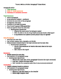 "How to Write a Paragraph" Cheat Sheet