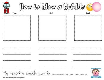 Preview of "How to" Writing: How to Blow a Bubble