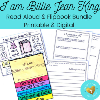 Preview of "I Am Billie Jean King" Interactive Read Aloud & Flipbook Bundle Print/Digital