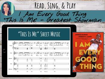 Preview of "I Am Every Good Thing" Book, "This is Me" Music, PE Poses, & SEL