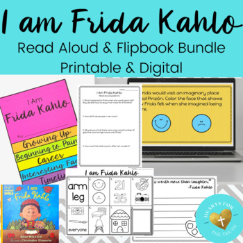 Preview of "I Am Frida Kahlo" Interactive Read Aloud & Flipbook Bundle Print/Digital