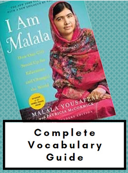 Preview of "I Am Malala" by Malala Yousafzai (Young Readers Edition) Complete Vocab. Guide