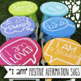 "I Am" Positive Affirmations SVG Cutting Clipart for Cricu