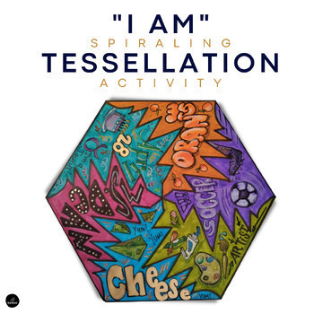 Preview of "I Am" Spiral Tessellation Activity - All about me Activity - STEM / STEAM