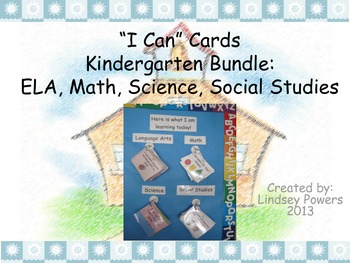 Preview of "I Can" Cards for Kindergarten Bundle