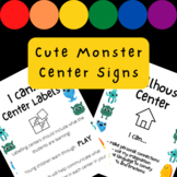 "I Can" Center Signs - Editable - Monsters