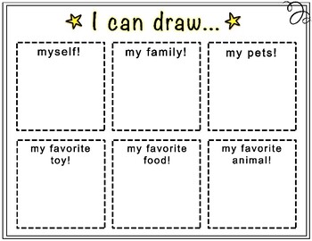 I Can Draw About Me Worksheet By Teacher Summer S Shop Tpt