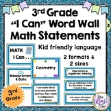 "I Can" Math Statements for 3rd Grade Math Student Friendl
