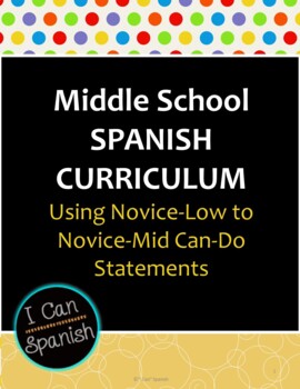 Preview of "I Can" Middle School Beginning Spanish Curriculum