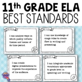 11th Grade ELA BEST Standards "I Can" Posters Florida Lang