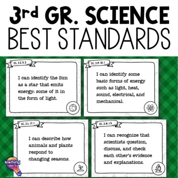 Preview of 3rd Grade Science Florida Standards "I Can" Posters BEST