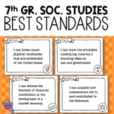 7th Grade Civics / Social Studies Florida BEST Standards "