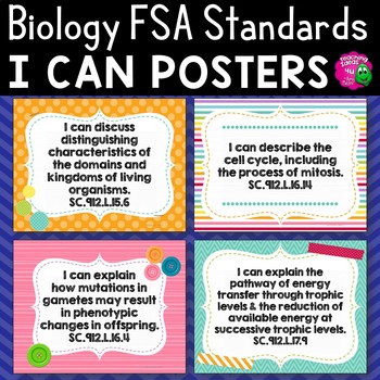 Preview of "I Can" Posters: Biology Florida Standards