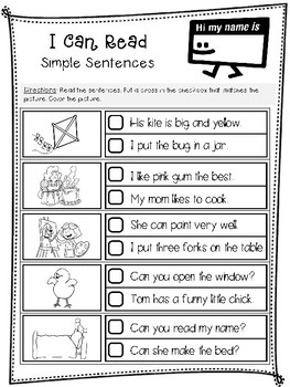 23+ I Can Read Worksheets For Kindergarten transparant - Reading