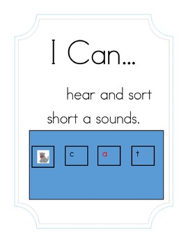 Preview of "I Can Hear and Sort Short 'a' Sounds" Activity