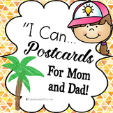 "I Can" Speech Postcards to Mom & Dad - Low ink printable in English
