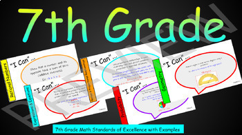 Preview of "I Can" Statements for 7th Grade Georgia Standards of Excellence - GSE