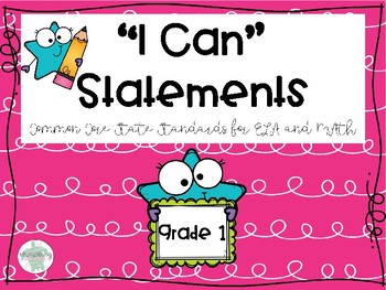 Preview of "I Can" Statements for CCSS