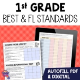 1st Grade Core Subjects BEST Standards "I Can" Checklists 