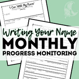 Writing Your Name Monthly NO PREP Progress Monitoring Form