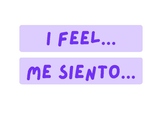 "I Feel..." Feelings Chart and Flashcards in English and Spanish