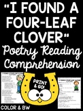 "I Found a Four-Leaf Clover" Poem Reading Comprehension Wo
