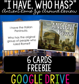 Preview of "I Have, Who Has" Ancient Rome Zip Around Review - FREEBIE