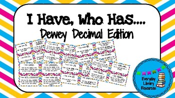 Preview of "I Have, Who Has" Library Dewey Decimal System Game & Review