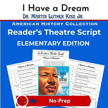 Preview of "I Have a Dream" Dr. Martin Luther King Jr. Reader's Theatre- Elementary Edition