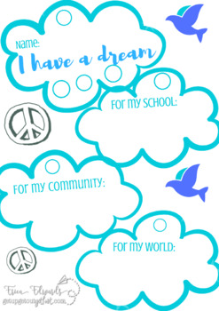 Preview of "I Have a Dream" Interactive Worksheet