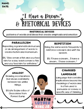 rhetorical devices from i have a dream speech