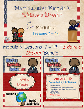 Preview of "I Have a Dream" PowerPoint Slides and Activity Packet Module 3 Lessons 7 - 13