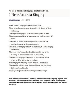 i can hear america singing