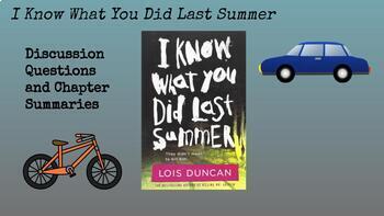Preview of "I Know What You Did Last Summer" Discussion Questions and Chapter Summaries