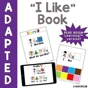 Preview of "I Like" Adapted Book + Digital Boom Learning™ Version