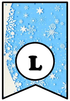 Preview of 'I Like Winter Because', Winter, Snow, Bulletin Board Sayings Pennant Banner
