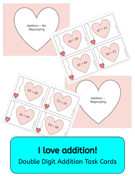 Preview of "I Love Addition" Double Digit - Valentine's Day (or any day) - Within 100