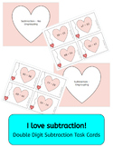 "I Love Subtraction" Double Digit - Valentine's Day (or an