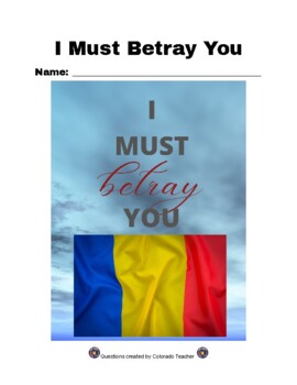 Preview of "I Must Betray You" by Ruta Sepetys Novel Study: Comprehension Questions 