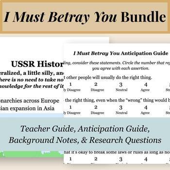 Preview of "I Must Betray You" by Ruta Sepetys: Resource Set