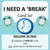 I Need A Break Card Teaching Resources | Teachers Pay Teachers
