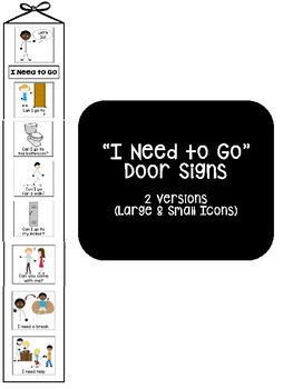 Preview of "I Need to Go..." Door Sign Visuals for Autism, Special Ed & Elementary Ed