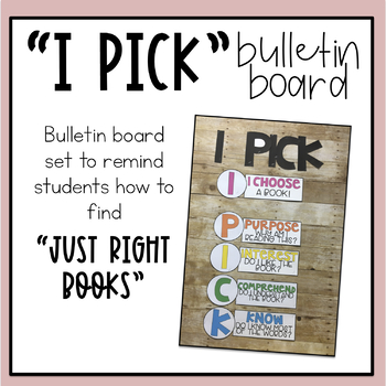 Preview of "I Pick" Bulletin Board Poster Set