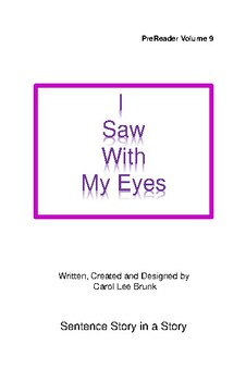 Preview of 'I Saw With My Eyes' Volume 9 PreReader Book
