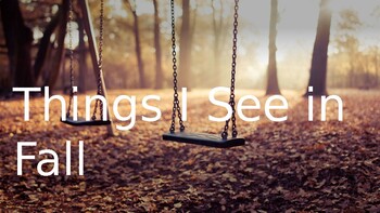 Preview of "I See..." Fall Visual Sentence Reader/ Yes/No Visual Opinion
