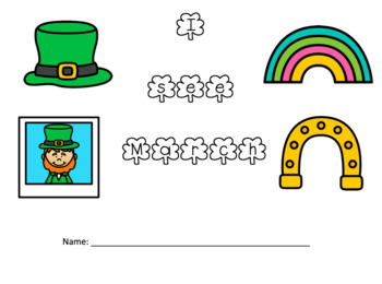 Preview of "I See March" - Sight word reading/writing books (3 different options!)