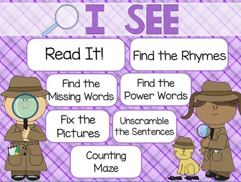 Preview of "I See" Poem of the Week Flipchart for ActivInspire