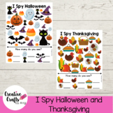 "I Spy" Halloween & Thanksgiving - Preschool | PreK | Kind
