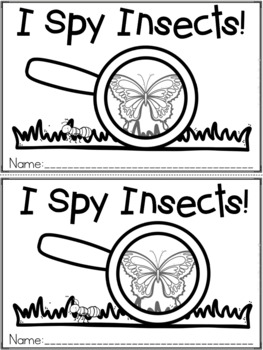 Preview of "I Spy Insects" An April/Spring Emergent Reader and Response Dollar Deal