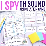 I Spy TH Articulation Activity with Speech Homework for TH